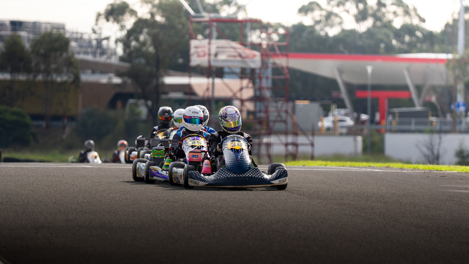 Cornering at sunset